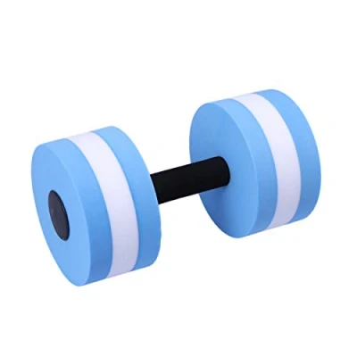 Image of WINOMO Swimming Weights: Water Weights For Aerobics Dumbbell:Water Dumbbell Aqua Weight Dumbbells Hand Women Exercise Dumbell Eva Barbell (Blue White)