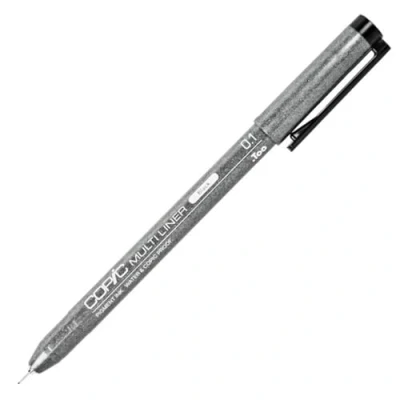 Image of Copic Multiliner Coloured Marker Pen black 0,1mm, For Art &amp; Crafts, Colouring, Graphics, Highlighter, Design, Anime, Professional Beginners, Supplies Colouring Books