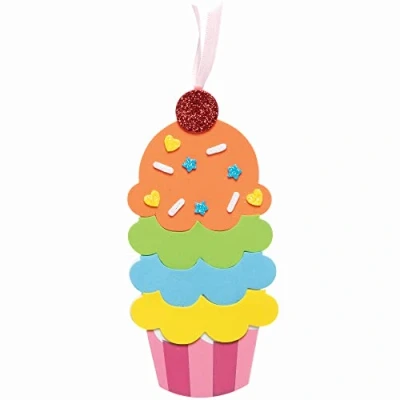 Image of Baker Ross Cupcake Bookmark Kits Pack of 6, Arts and Craft for Kids (FC422)