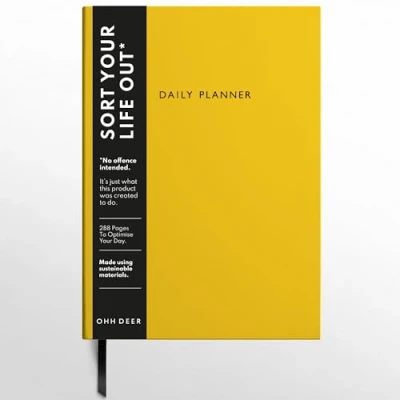 Image of Neon Amber Linen Daily Planner A5