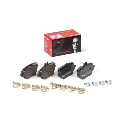 Image of 0004203902, 0004204202, A0004203902, A0004204202, A0004207103 Brake pad set BREMBO P 50 162 prepared for wear indicator without accessories