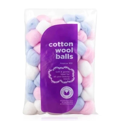 Image of KARRMA Cotton Wool Colour Balls Pack of 200 Soft &amp; Gentle for Cleansing Ideal All Beauty Needs, Baby Care, Makeup Removal, Personal Care and Skincare 100% Pure