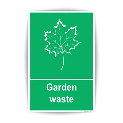 Image of Garden Waste Bin Stickers Self Adhesive Vinyl 150mmx100mm V1066