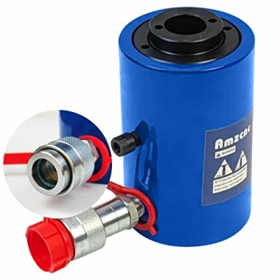 Image of AMZCNC 20T Hydraulic Cylinder Jack Hollow Single Acting Ram 2&quot;(50mm) Lifting Cylinders (20T 2Inch Hollow)