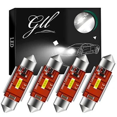 Image of GLL 39MM Festoon Bulbs C5W LED with 1860 1SMD 650 Lumens for Car Number Plate Lights DC 12/24V