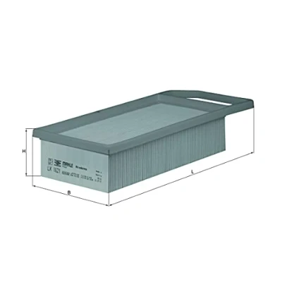 Image of 1444CX, 1444FN, 1444VP Air Filter MAHLE ORIGINAL LX 1621 71,0mm 153mm 350,0mm Insert CITROËN: C5 3, III Estate, C6 Saloon