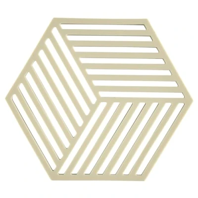 Image of Zone Denmark Hexagon Heat Resistant Silicone Trivet, Practical and Decorative Pot Coasters, Dishwasher Safe, 24 x 14 cm, Pear