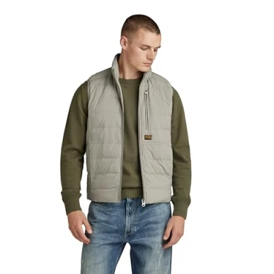 Image of G STAR RAW Men&#039;s Foundation Liner Vest, Grey (elephant skin D24277 D518 G106), M