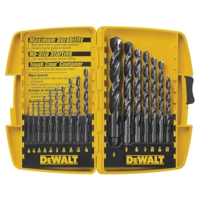 Image of DEWALT DW1167 17 Piece Black Oxide Split Point Twist Drill Bit Assortment