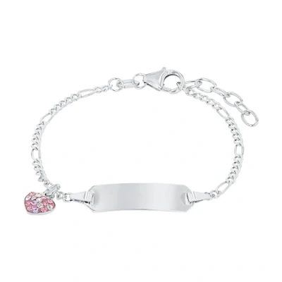 Image of Prinzessin Lillifee Bracciale identificativo per bambini ragazze in argento sterling 925, con Preciosa, 12 + 2 cm, viola, cuore, fornito confezione regalo gioielli, 2021115