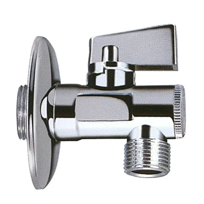Image of Chrome Water Isolating Ball Valve 1/2 x 3/8 BSP Lever for Taps Plumbing