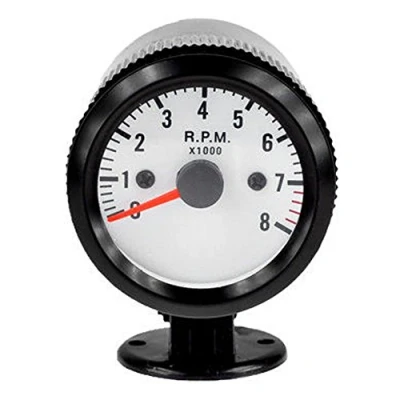 Image of Mintice™ Car Motor Vehicle Black Face 2&quot; 52mm Pointer Tacho Tachometer Gauge Meter LED Light