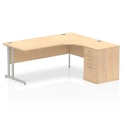 Image of Impulse 1800 Right Hand Cantilever Workstation 600 Pedestal Maple