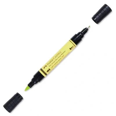 Image of Faber Castell Art &amp; Graphic Pitt Artist Pen Dual Marker India Ink, Light Yellow Glaze, Single Pen, For Art, Craft, Drawing, Sketching, Home, School, University, Colouring