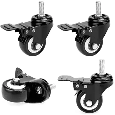 Image of Athomestore 4 Pieces 50mm 2 &quot;Transport castors Swivel Furniture Beach Heavy Duty with Brake Load Capacity 400 kg