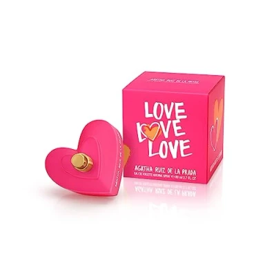 Image of Agatha Ruiz de la Prada Perfumes Love Love, Eau Toilette for Women Long Lasting Charming, Playful and Modern Fragance Fruity, Citrus Floral Notes Ideal Day Wear 80 ml