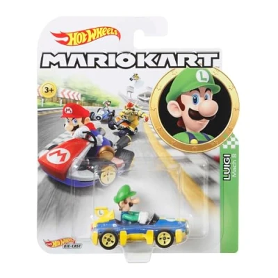 Image of Hot Wheels Mario Kart Collection of 1:64 Scale Die Cast Replica Vehicles, Toy Collectibles, GBG27