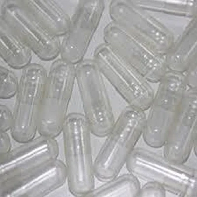 Image of 100 Empty Clear Gelatin Gelatine Hard Capsules size 0 self fill gel caps