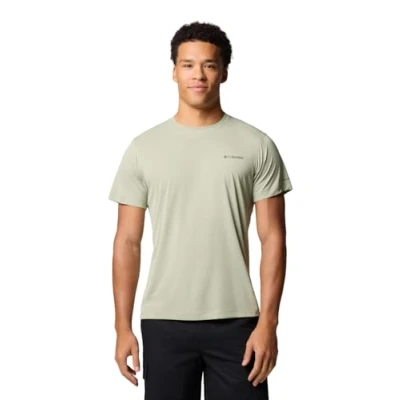 Image of Columbia Men&#039;s Zero Rules Light Short Sleeve Crew, Technical T Shirt, Safari, S
