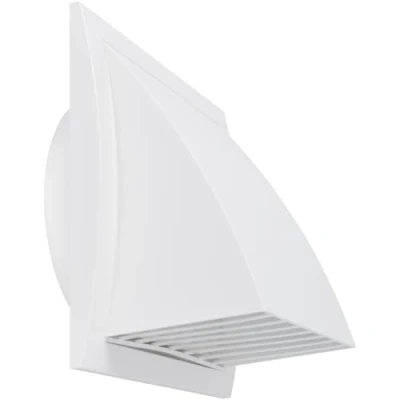 Image of 6&#039;&#039; Inch / 150 mm Exhaust Hood Vent with Rain Cover, White, Indoor and Outdoor Air HVAC Duct Cap (6 Inch, White)