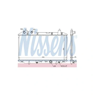 Image of R14185 Engine radiator NISSENS 68147 Aluminium 325mm 630mm 16mm Brazed cooling fins HONDA: CIVIC 8 Hatchback