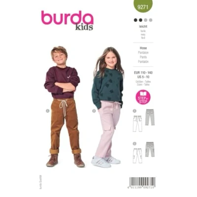 Image of Jogging Pants, Burda 9271 110 140