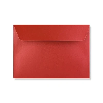 Image of C5 Coloured Envelopes for A5 Greeting Cards Wedding Invitations &amp; Crafts (162x229mm) Pack of 26 (Pearl Red Peel and Seal)