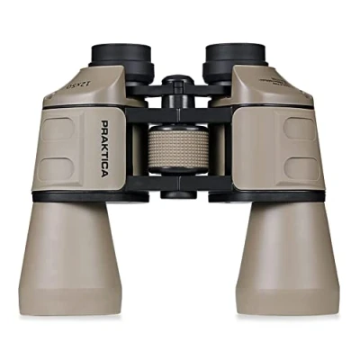 Image of Praktica Falcon 12x50mm Porro Prism Field Sand Binoculars Fully Coated Lenses, Sturdy Construction, Aluminium Chassis, Sharp Clear Image, Bird Watching, Sailing, Hiking, Sightseeing, Astronomy