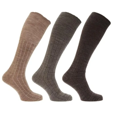 Image of Tesmark 6X Pairs Mens Socks Long Length Lambs Wool thermal socks, Assorted Colour, Black, Charcoal &amp; Argyle boot Soft Walking UK Size 6 11 (6 11, Colour)