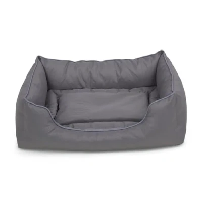 Image of Petface Planet Ocean Cycle Square Dog Bed, Grey, Large