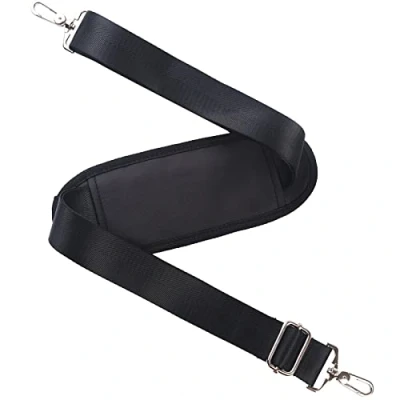 Image of BOMKEE Bag Strap Replacement Messenger Shoulder Adjustable 59 Inch with Metal Swivel Hooks and Non Slip Pad Universal for Laptop Case Briefcase Camera Travel