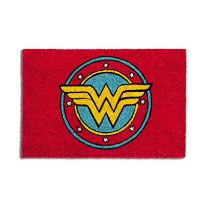 Image of Excelsa Wonder Woman Doormat Coir Fiber, Red, 40x60x1.5cm