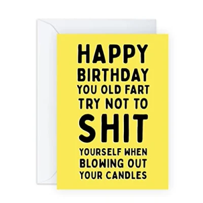 Image of Central 23 Rude Birthday Cards For Women Nan Grandad Mum Dad Humorous Men Funny Retirement Comes With Fun Stickers Made In UK
