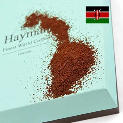 Image of Hayman Coffee, 100% Kenya Kamwangi AA Kirinyaga Ground Coffee Medium Roast, Fresh Roasted 340g/12oz (Pack of 1) Kenyan