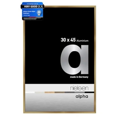 Image of nielsen aluminium picture frame Alpha, 30x45 cm, brushed amber