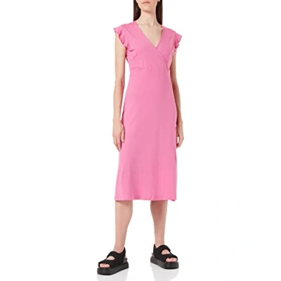 Image of ONLY Women&#039;s ONLMAY S/L WRAP MIDI Dress JRS, Super Pink, S