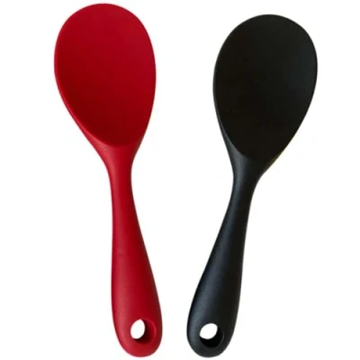 Image of 2 Packs Rice Spoon Set Silicone Paddle Serving Kitchen Utensils Tool for Stirring Scooping and Mixing