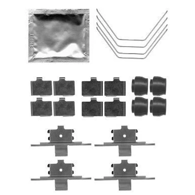 Image of GSYD3329ZB Accessory Kit, disc brake pads HELLA 8DZ 355 204 951 MAZDA: 6 Estate, Hatchback, Saloon