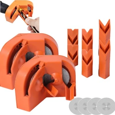 Image of Drill Bit Sharpener,Drill Sharpener for All Bits,Multipurpose Grinding Grinder Tool Hss, Carbide, Twist Bits, Cobalt Bits (2 PCS)