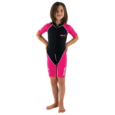 Image of SEAC Dolphin, Shorty Wetsuit for Kids in a 1,5mm Neoprene and Lycra Swimming, Snorkelling Playing the Water