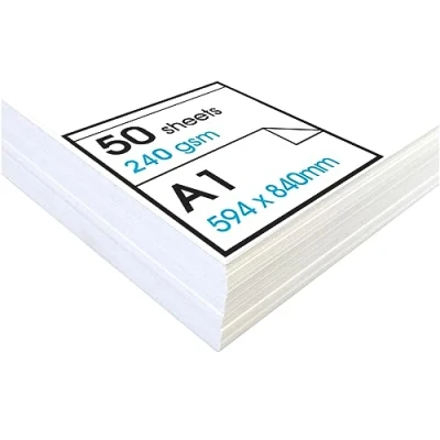 Image of Artway Studio Acid Free A1 Mixed Media Paper Ideal for Applications 240gsm (50 Sheets), White