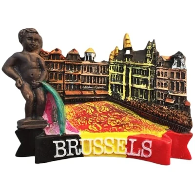 Image of 3D Brussels Belgium fridge magnet,Home &amp; kitchen decoration Souvenir refrigerator magnet sticker