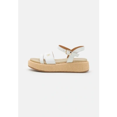 Image of Tommy Hilfiger Erika Sandals for kids, Size: 1, White High quality imitation leather