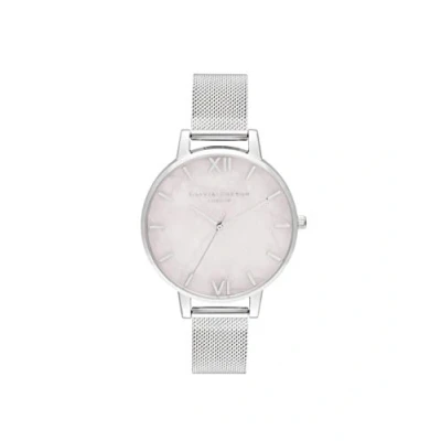 Image of Olivia Burton Analogue Quartz Watch for Women with Silver Stainless Steel mesh Bracelet OB16SP18