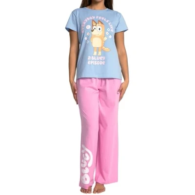 Image of Bluey Pyjamas Womens Cotton Women’s Nightwear Ladies Pjs Pink S