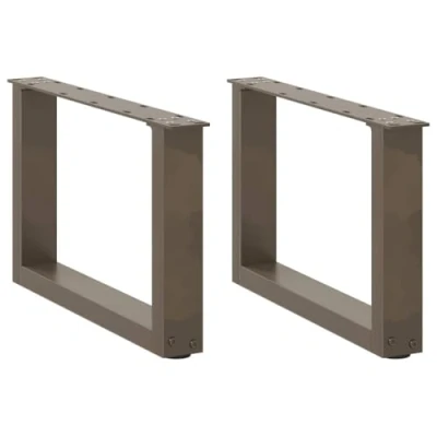 Image of vidaXL coffee table legs u shaped sturdy adjustable steel 50cm