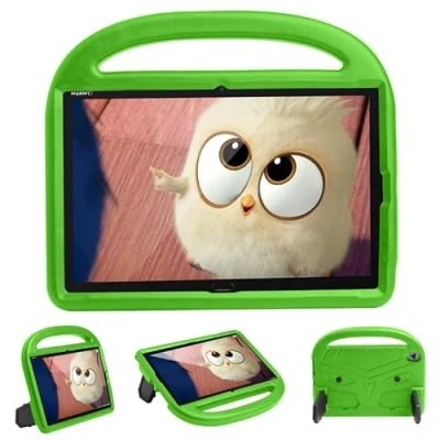 Image of Kids Case For Huawei Mediapad M6 2019/ M5 10.8 inch, Tablet Friendly Lightweight, Handle with Stand, Soft EVA Foam Shockproof Protective Cover, Green