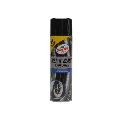 Image of Turtle Wax 53145 Wet &amp; Black Tyre Dressing Foam Car Wheel Shine No Sling 500ml Aerosol