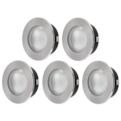 Image of Pack of 5, Full Metal recessed spotlights G4 12V, 60mm
