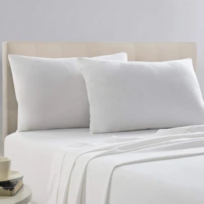 Image of Pizuna 100% Cotton Housewife Pillowcases 2 Pack White 48x74cm, 400 Thread Count Long Staple Combed Pillow Cover, Sateen Weave Standard Pillowcase (Cotton of 2)